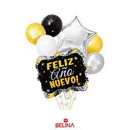 Set de globos feliz año nuevo 7pcs