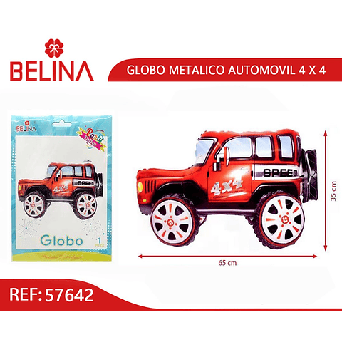  Globo Metalico 3d Automóvil 4x4