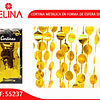 Cortina metalica/circular dorada 100cmx200cm