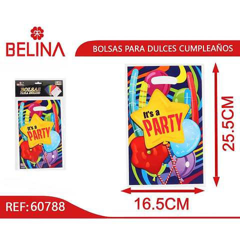 Bolsas para dulces fiesta de cumpleaños - Belina Cotillón