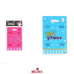 Bolsas para dulces Prince/Princess 10pcs color aleatorio 16x25cms