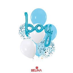 Set de globos azul boy 8pcs