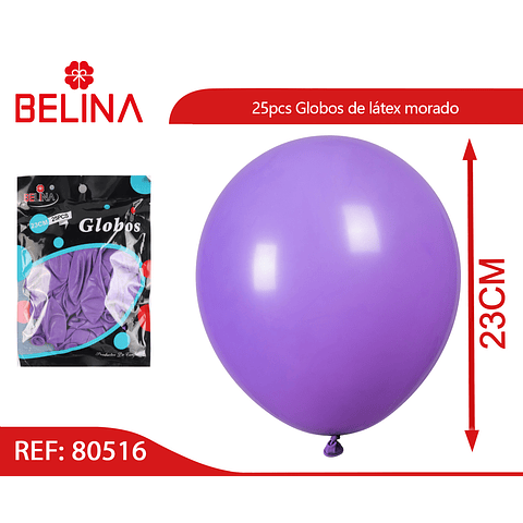 Globos Largos 40pcs 28cm Violeta - Belina Cotillón