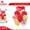 Set de globos de látex te amo 8pcs