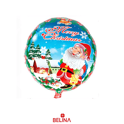 Globo metálico redondo de navidad 45cm