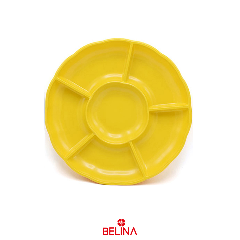Bandeja dorada flor 30cm x3 unidades