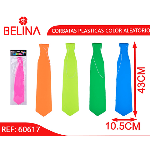 Corbatas plásticas 4pcs color aleatorio 