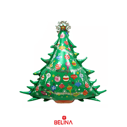 Globo metálico Mini árbol de Navidad 31x43cm