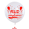 Sticker para globos feliz cumpleaños color rojo 2pcs 