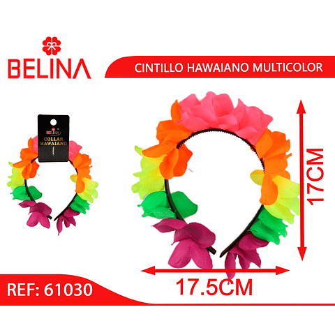 Cintillo hawaiano multicolor 17cm
