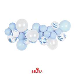 Set de globos de látex azul 38pcs