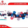 Set de globos de látex azul y negro 56pcs