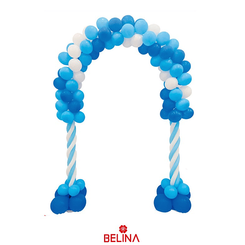Arco de globos de látex azul 116pcs 180cm