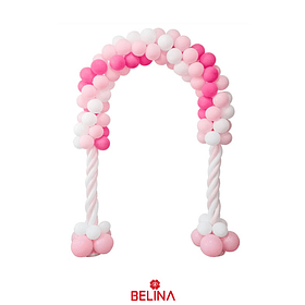 Arco de globos de látex rosa 116pcs 180cm