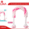 Arco de globos de látex rosa 116pcs 180cm
