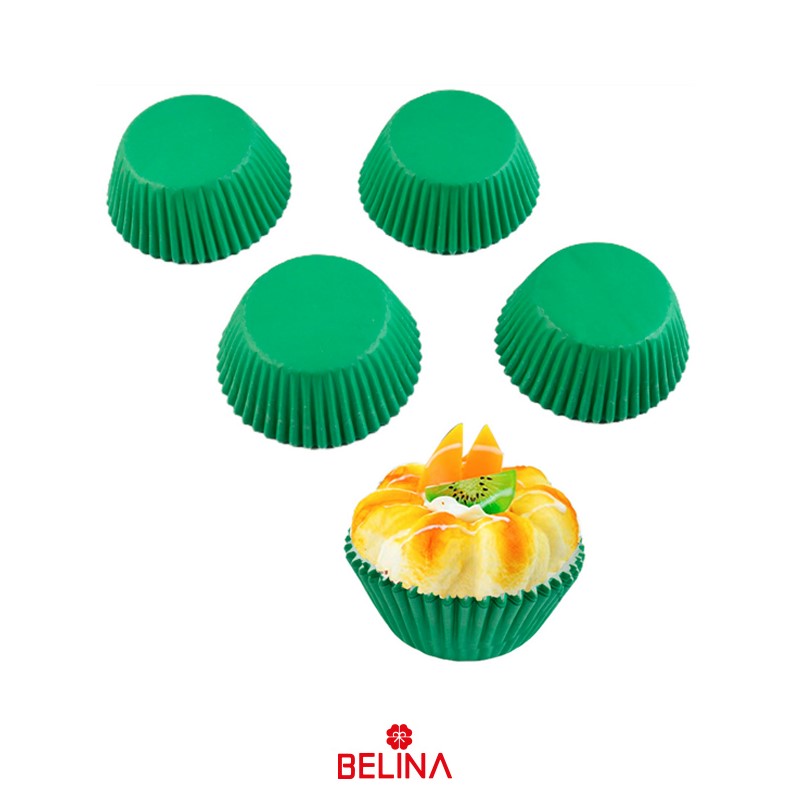 Capacillos color verde 100pcs 3cm
