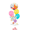 Set de globos feliz cumpleaños con base 6pcs