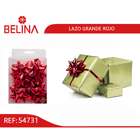 Lazo de regalo rojo 7cm 4pcs