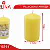 Vela cilíndrica aroma de limón amarilla 4,5x7.5cm
