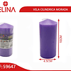 Vela púrpura aroma lavanda 4.5x10cm