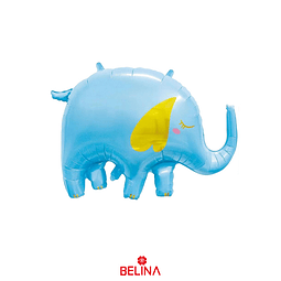 Globo metálico elefante azul 59x84cm