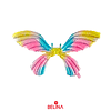 Globo metálico alas de mariposa multicolor 72x100cm