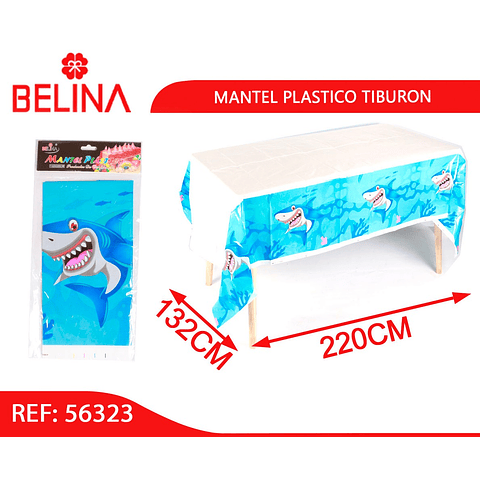 Mantel plastico tiburon 132x220cm