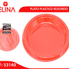 Plato plastico redondo 18cm rojo