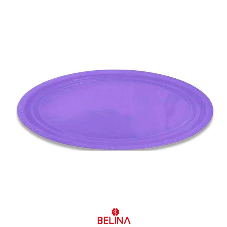 Bandeja plástica ovalada morado 5pcs