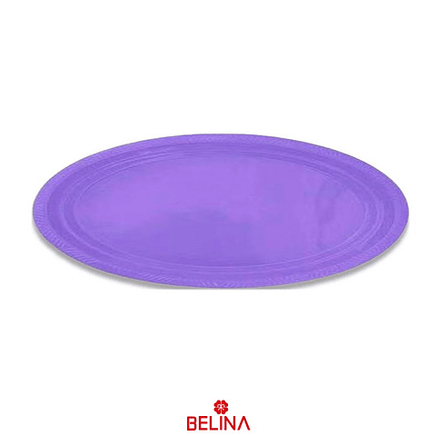 Bandeja plástica ovalada morado 5pcs