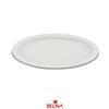 Bandeja plástica ovalada blanco 5pcs