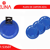 Plato de carton azul 18cm 6PCS