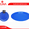 Plato de carton azul 23cm 6PCS