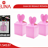 Caja de regalo rosa 6pcs 19x9x9cm