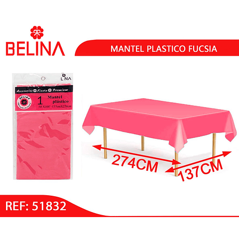 Mantel plastico fucsia