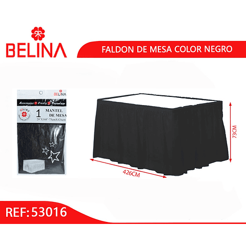 Faldon para mesa negro