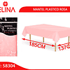 Mantel plástico rosa 137x185cm
