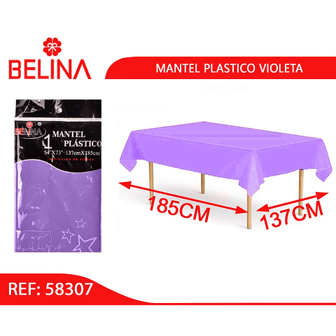 Mantel plástico violeta 137x185cm