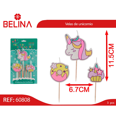 Guirnalda Feliz Cumpleaños Unicornio 3.5cm - Belina Cotillón