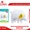 Globo metálico elefante blanco 59x84cm