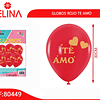 Globos de látex te amo 6pcs