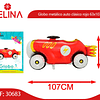Globo metálico auto clásico rojo 63x107cm