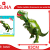 Globo metálico tiranosaurio rex verde 66x83cm