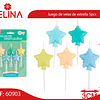 Set de velas de estrella 5pcs