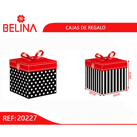 Caja Plegable Unicolor 30cm - Belina Cotillón