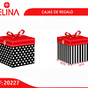 Caja de regalo plegable de puntos o rayas 30cm Diseño aleatorio