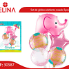Set de globos elefante rosado 5pcs