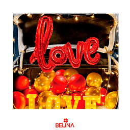 Set de globos decoración love rojo 