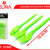 Cucharillas plasticas verdes 12pcs