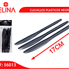 Cuchillo plastico negro 12pcs